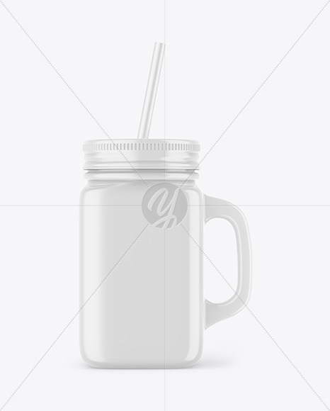 Glossy Mason Jar Mockup