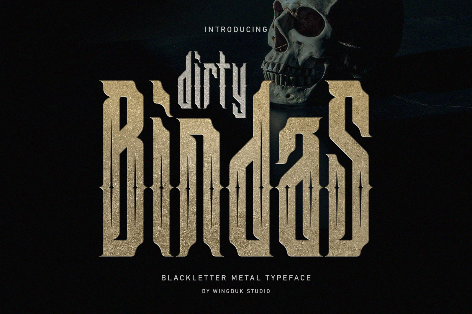 Blackletter Metal Typeface - Bindas