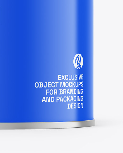 Glossy Tin Can Mockup