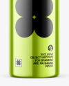 Glossy Metallic Cosmetic Bottle Mockup