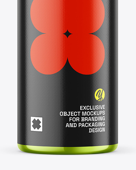 Glossy Metallic Cosmetic Bottle Mockup
