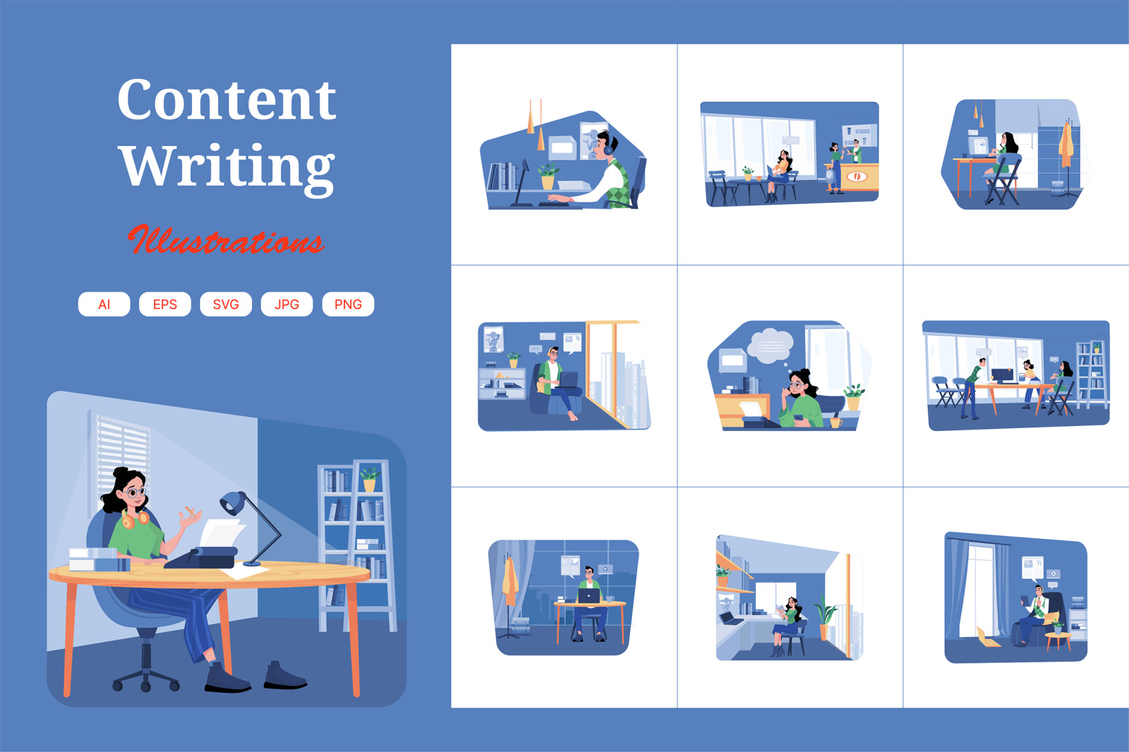 M631_Content Writing Illustration Pack M631_Content Writing Illustration Pack