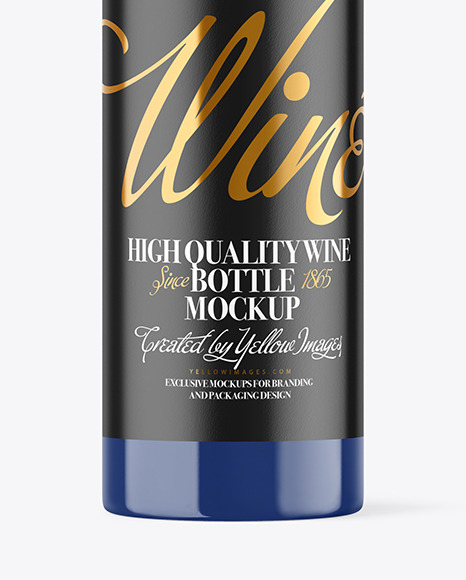 Glossy Ceramic Wine Bottle Mockup