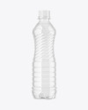 Clear PET Bottle with Water Mockup