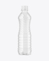 Clear PET Bottle with Water Mockup