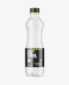 Clear PET Bottle with Water Mockup