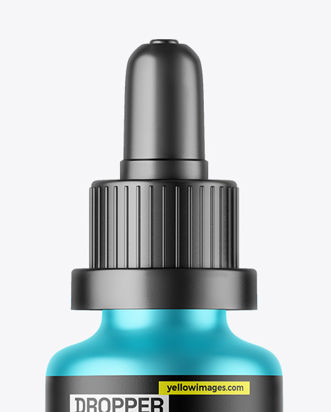 Matte Metallic Dropper Bottle Mockup