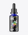 Blue Glass Dropper Bottle Mockup