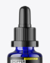 Blue Glass Dropper Bottle Mockup