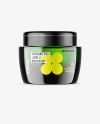 Green Glass Cosmetic Jar Mockup