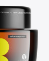 Amber Glass Cosmetic Jar Mockup