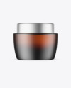 Frosted Amber Glass Cosmetic Jar Mockup Frosted Amber Glass Cosmetic Jar Mockup