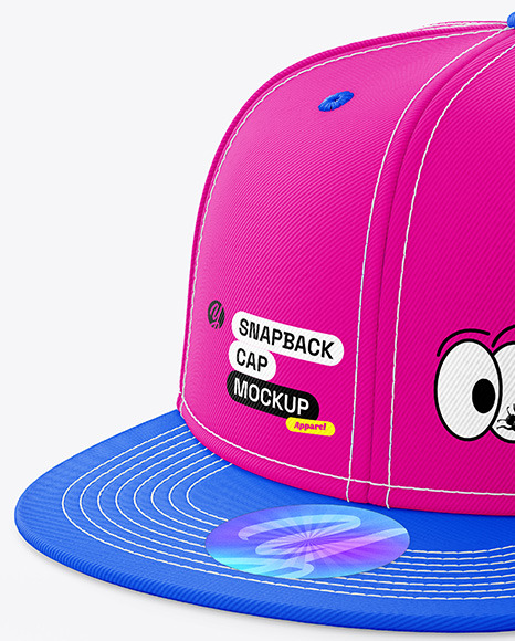 Snapback Mockup - Half Side View