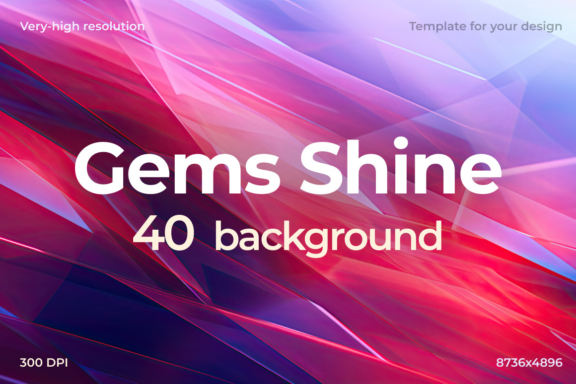 Gems Shine Background Set