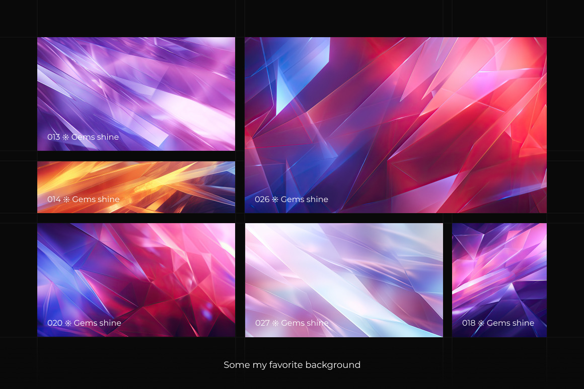 Gems Shine Background Set Gems Shine Background Set