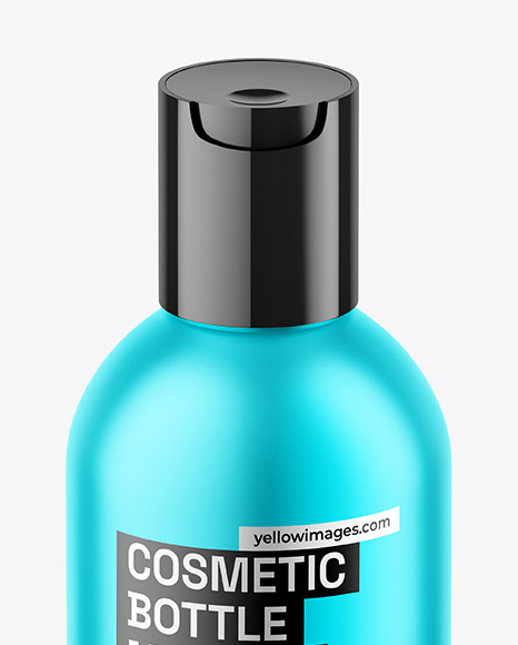 Matte Metallic Cosmetic Bottle Mockup