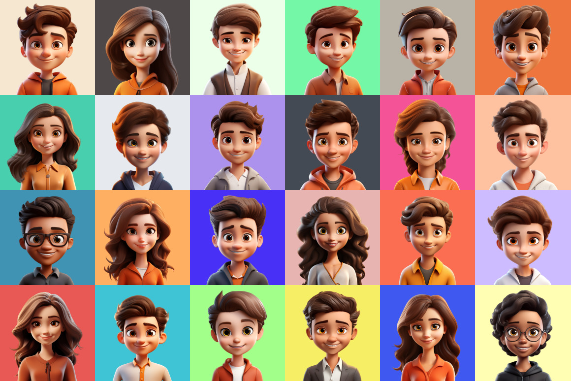 125 Animoji Style Avatars - Children 125 Animoji Style Avatars - Children