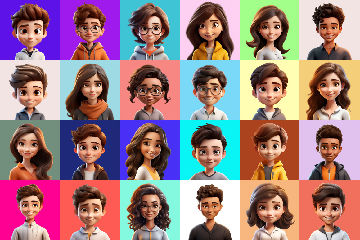 125 Animoji Style Avatars - Children 125 Animoji Style Avatars - Children