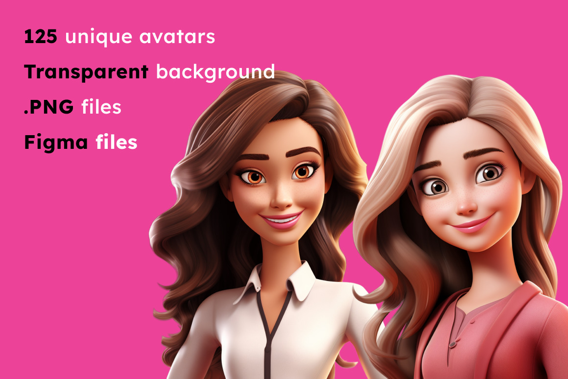 125 Animoji Style Avatars - Barbie