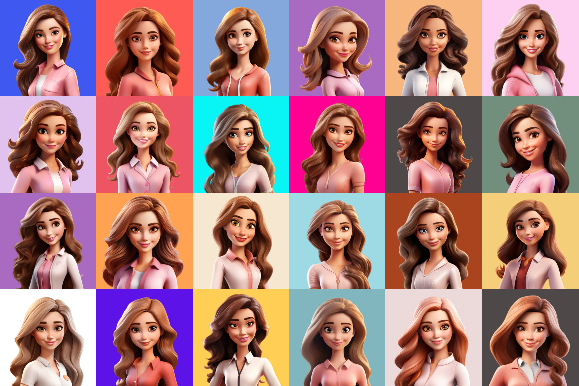 125 Animoji Style Avatars - Barbie