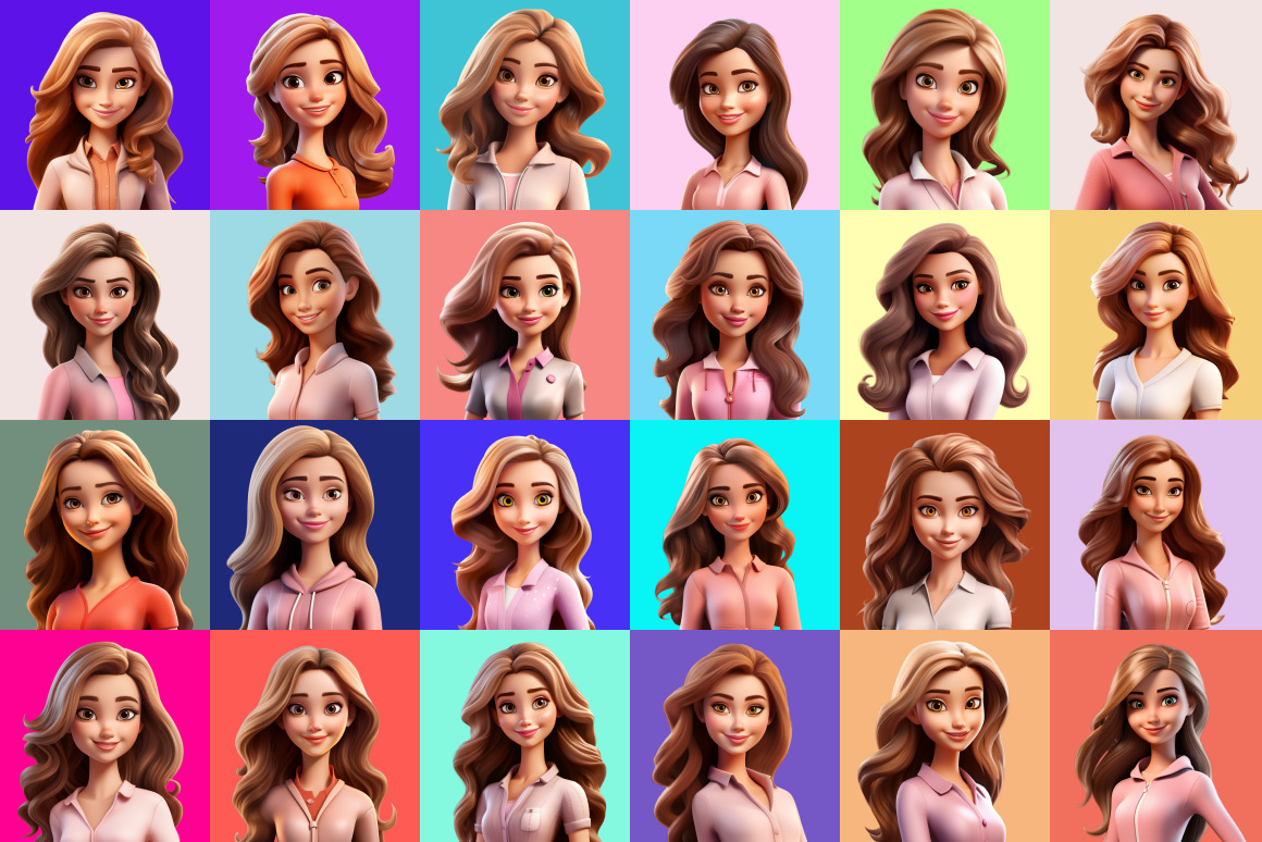 125 Animoji Style Avatars - Barbie