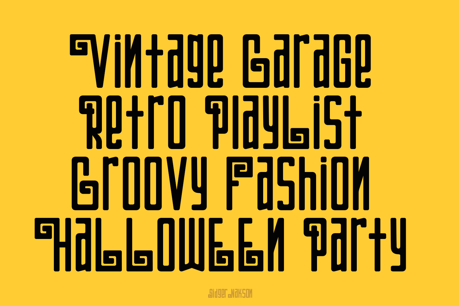 Sidger Nakson - Display Font