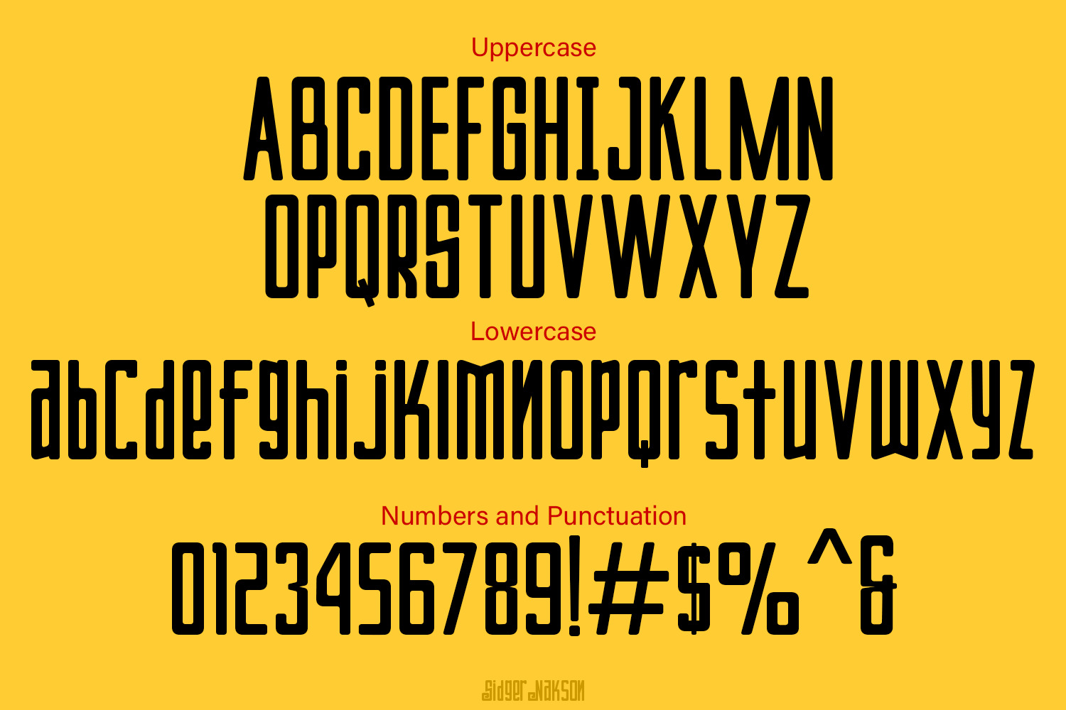 Sidger Nakson - Display Font