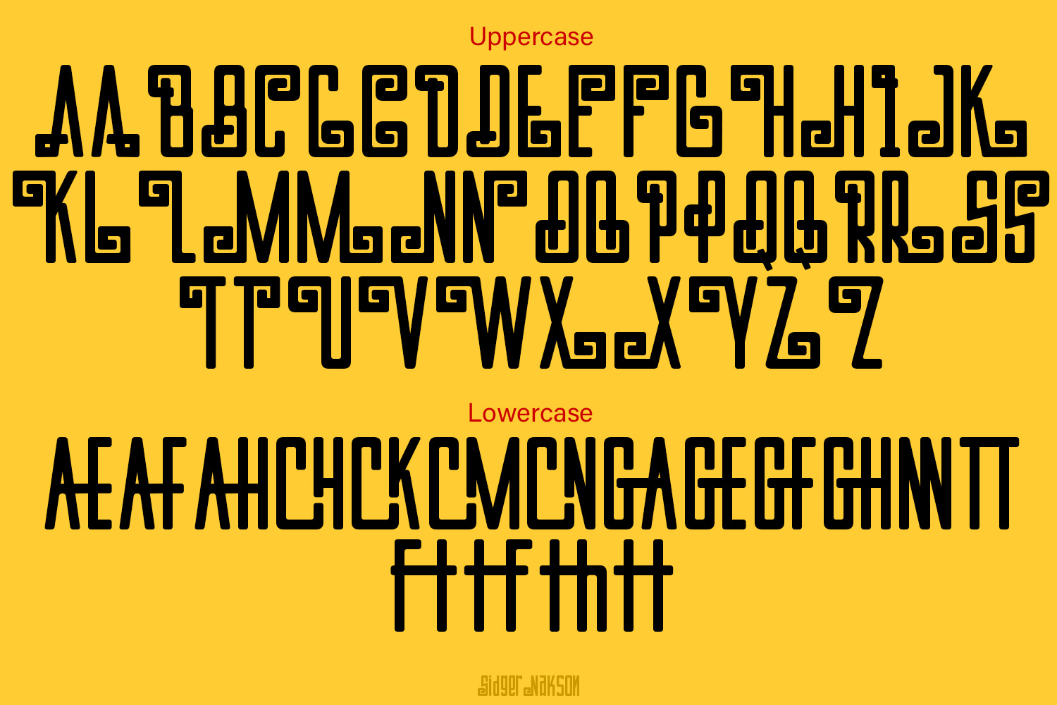 Sidger Nakson - Display Font