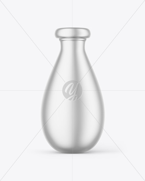 Metallic Milk Bottle Mockup