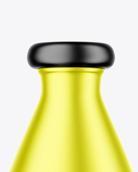 Metallic Milk Bottle Mockup