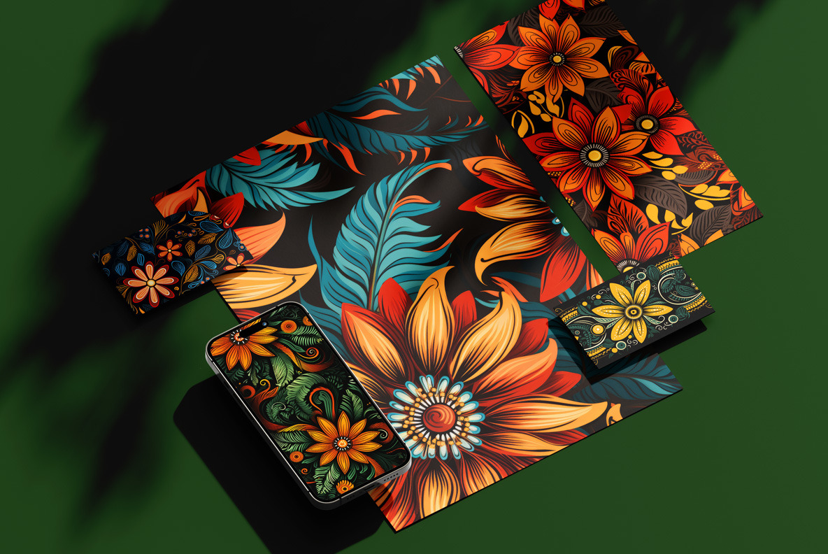 Floral African patterns