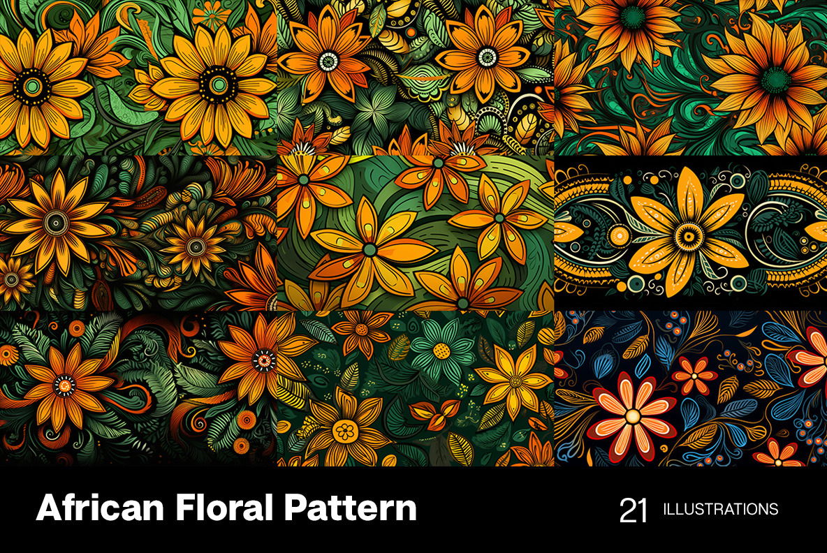 Floral African patterns