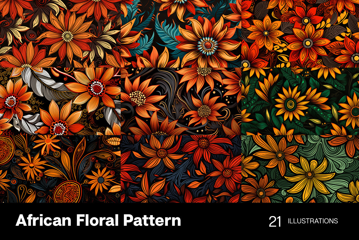 Floral African patterns