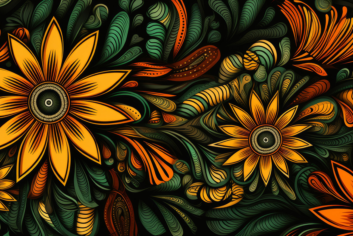 Floral African patterns