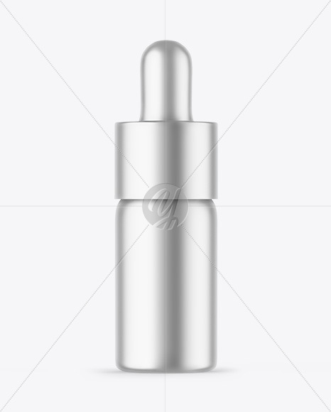 Matte Metallic Dropper Bottle Mockup