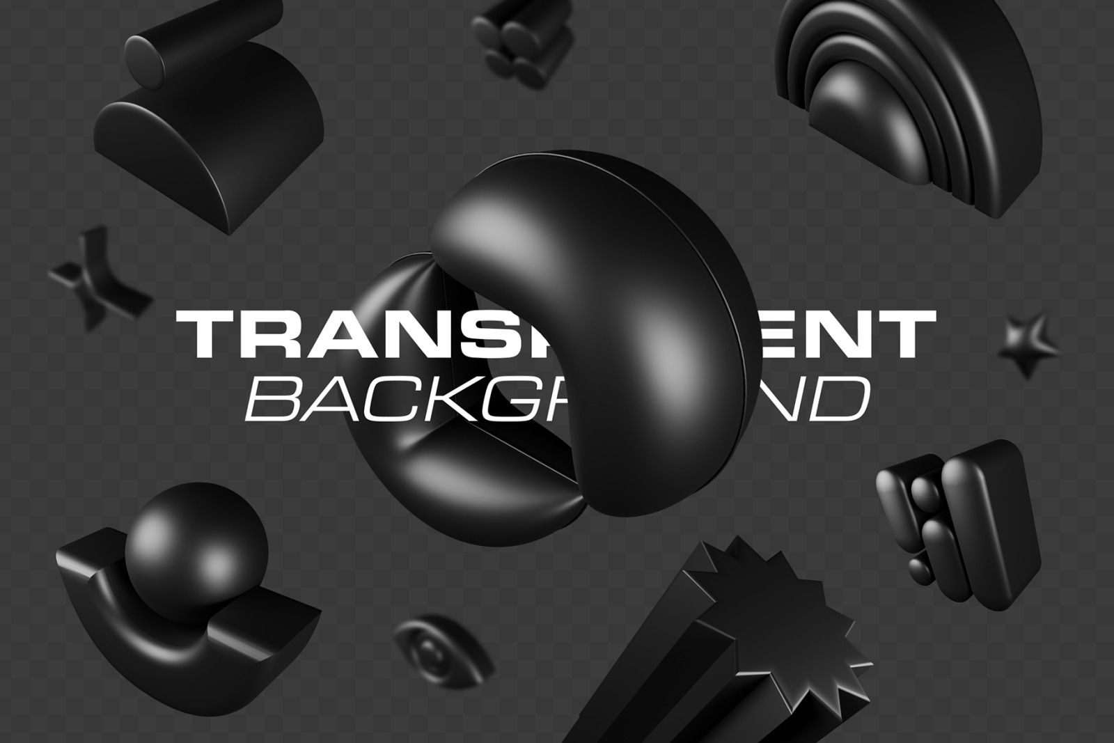 3D Dark Geometric Shapes 3D Dark Geometric Shapes