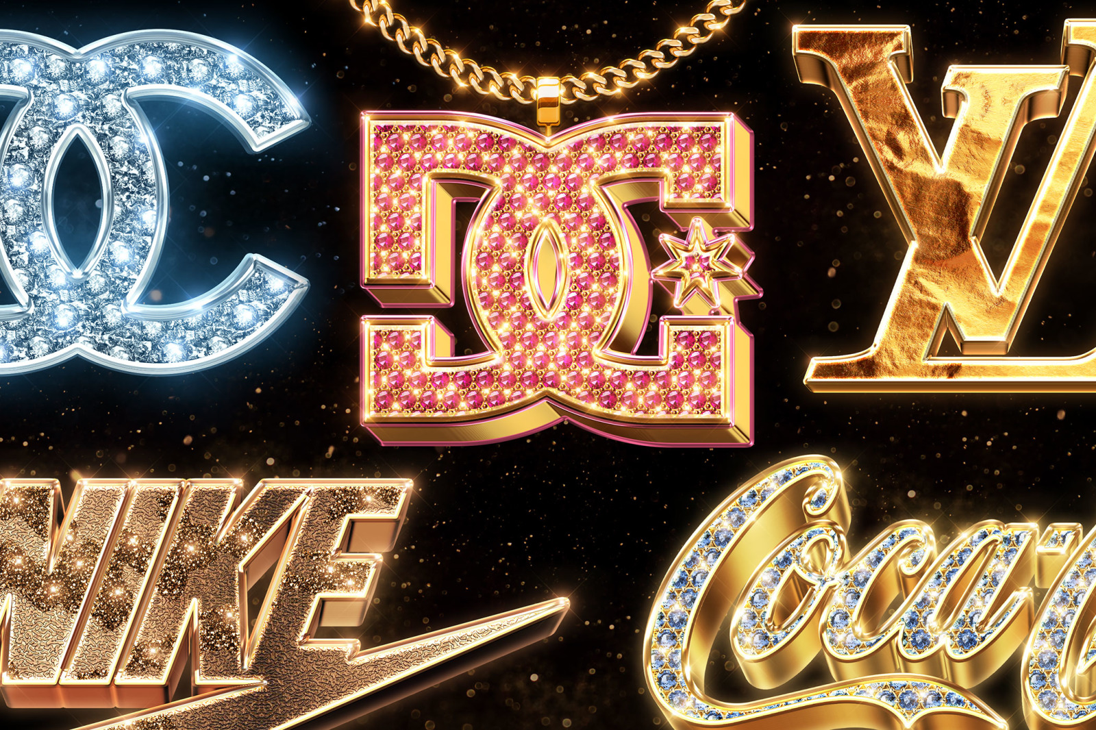 Bling Bling Logo And Text Effects On Yellow Images Creative Store 122865