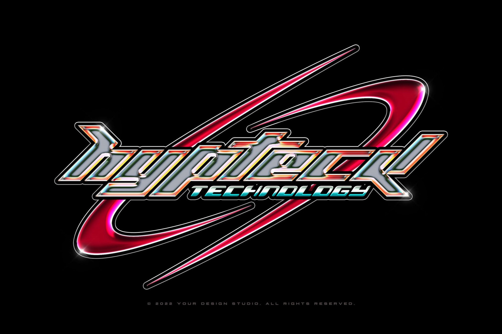 Y2K Chrome Logo and Text Effects Y2K Chrome Logo and Text Effects
