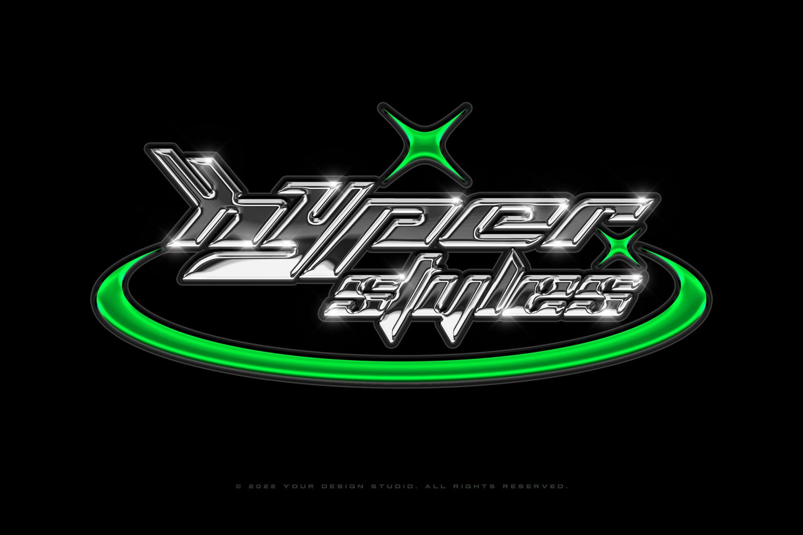 Y2K Chrome Logo and Text Effects Y2K Chrome Logo and Text Effects