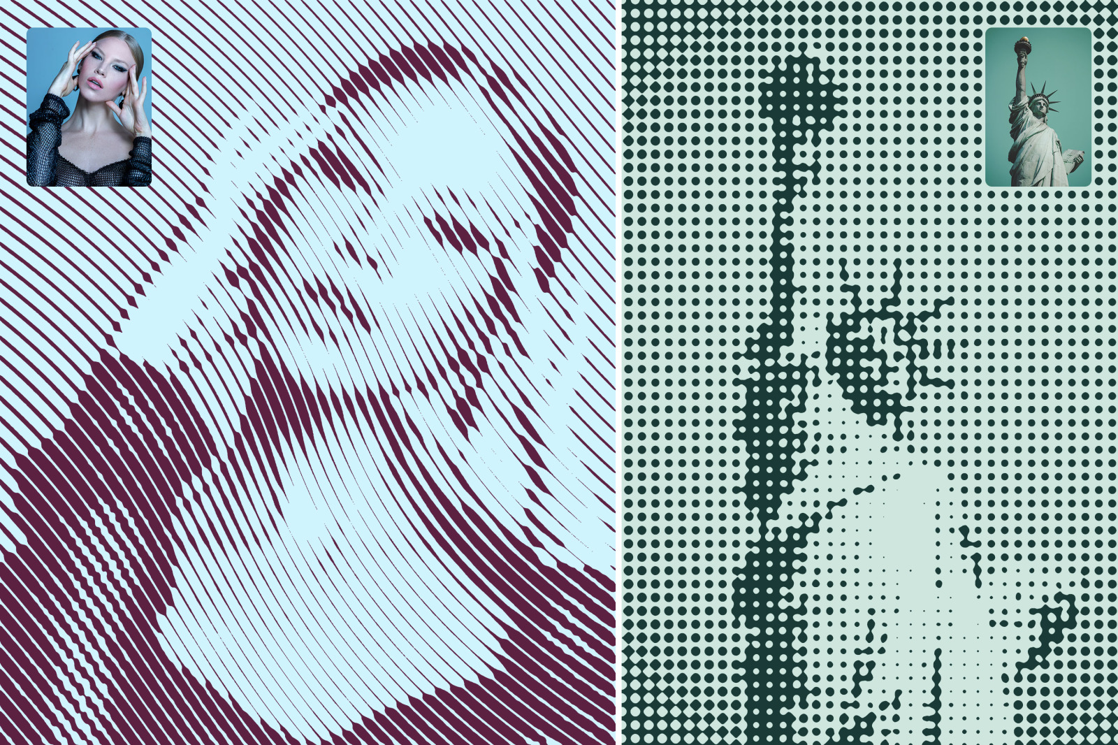 Halftone Machine Action – Convert Image to Halftone Styles