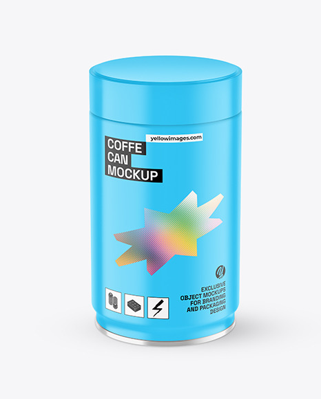 Matte Coffe Can Mockup