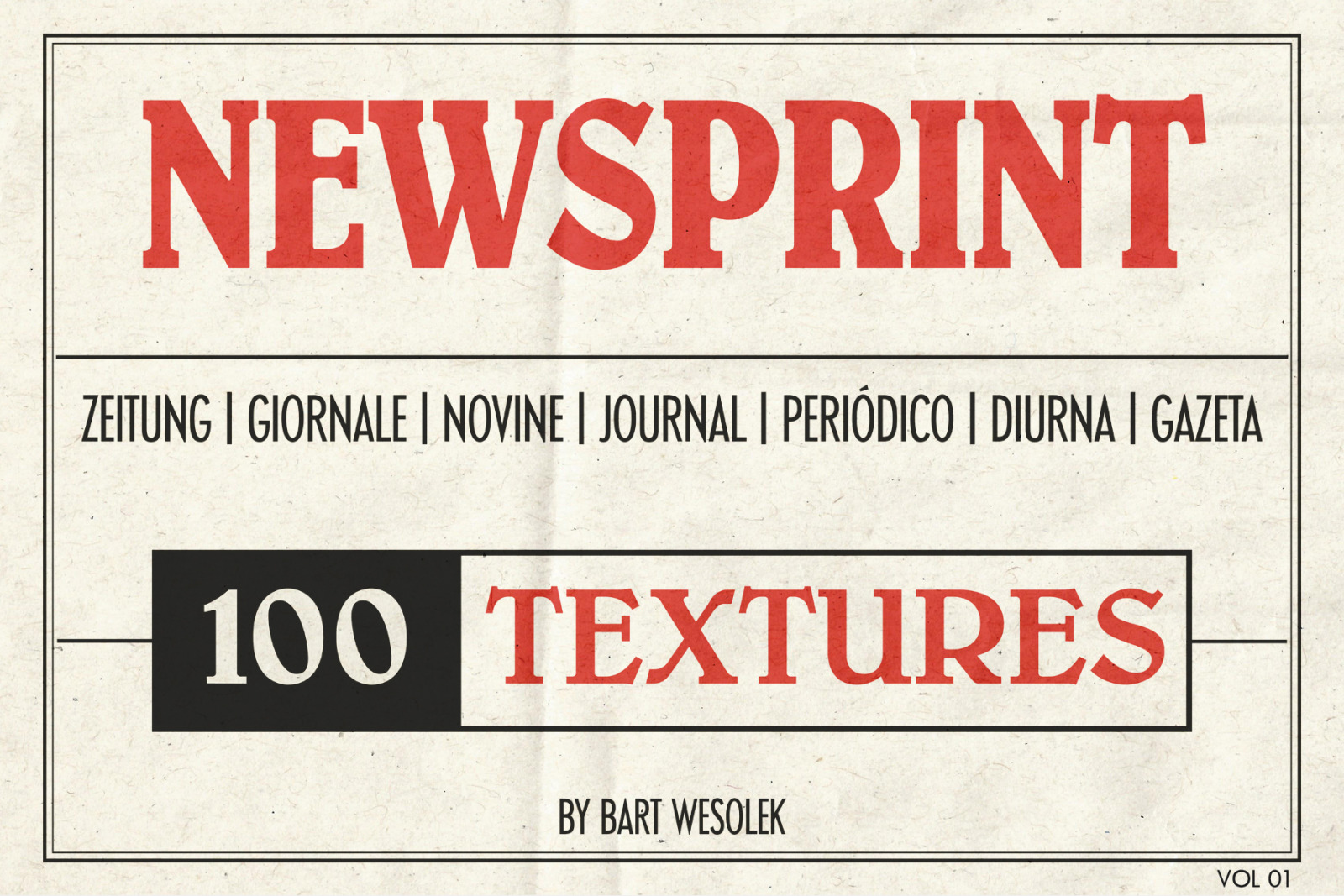 100 Newsprint Paper Textures