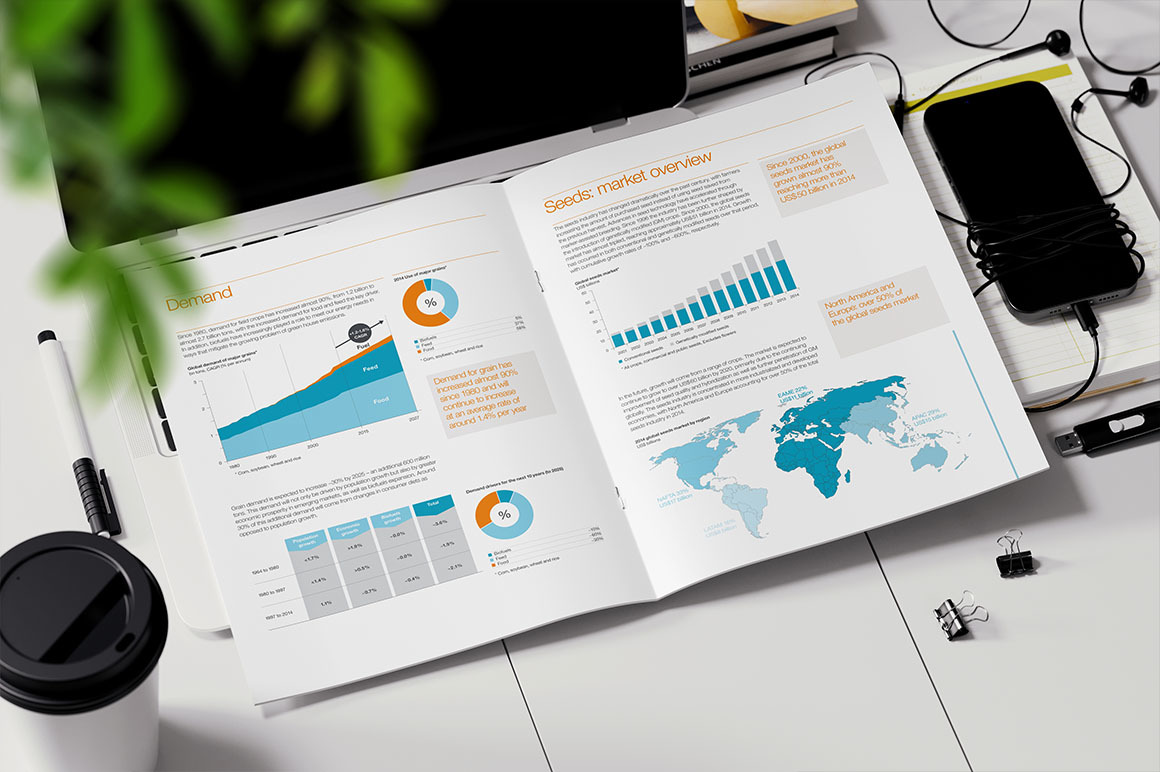 Stapled Bound Brochure Mockup