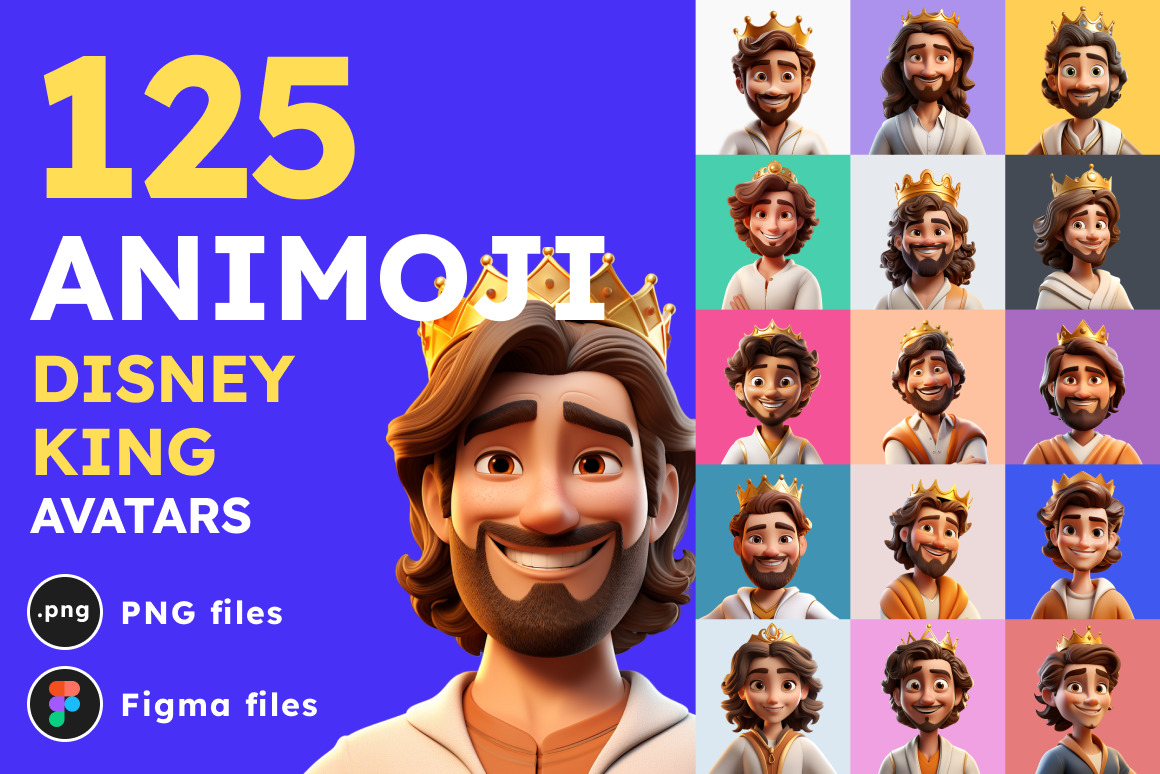 125 Animoji Style Avatars - Disney King 125 Animoji Style Avatars - Disney King