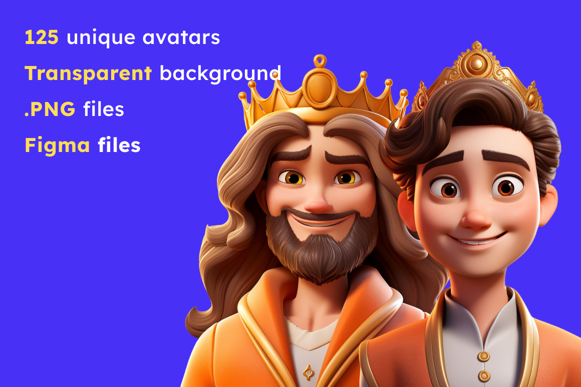 125 Animoji Style Avatars - Disney King