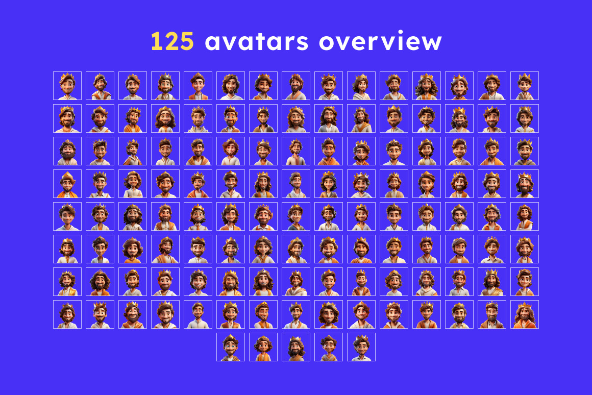 125 Animoji Style Avatars - Disney King