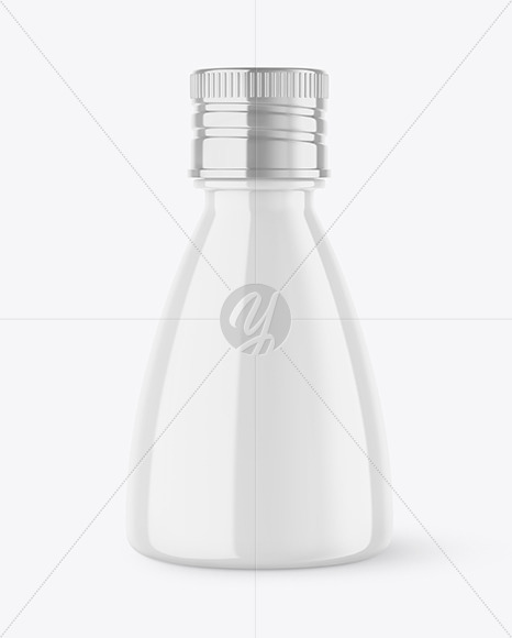 Glossy Oval Bottle Mockup