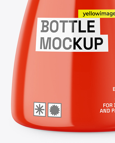 Glossy Oval Bottle Mockup