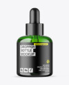 Green Glass Dropper Bottle Mockup