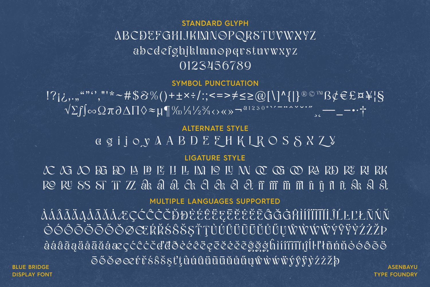Blue Bridge - Decorative Sharp Serif Display Font Blue Bridge - Decorative Sharp Serif Display Font